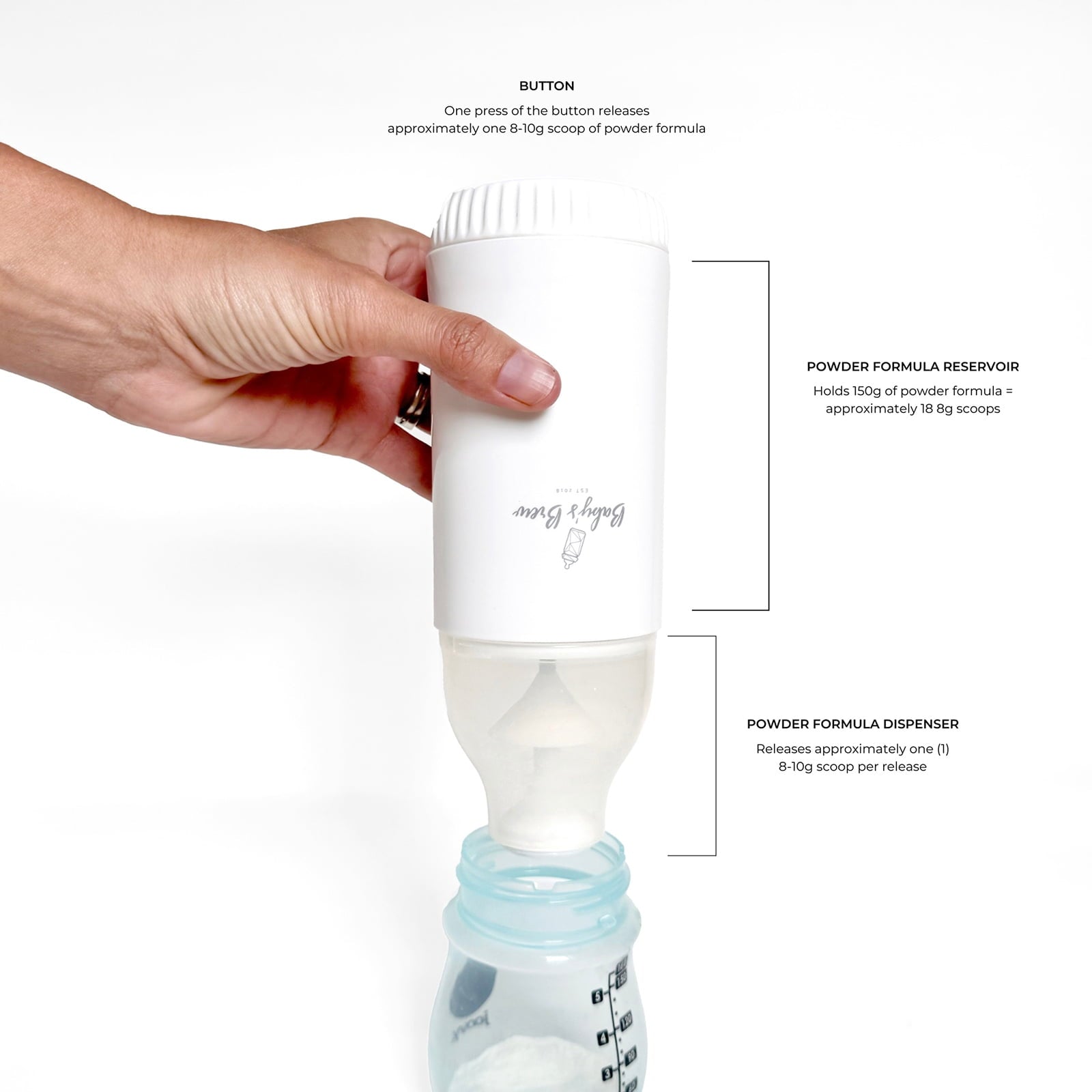 Portable Baby’S Brew Bottle Warmer + Dispenser Set – USB-C Rechargeable, Cordless Feeding On-The-Go